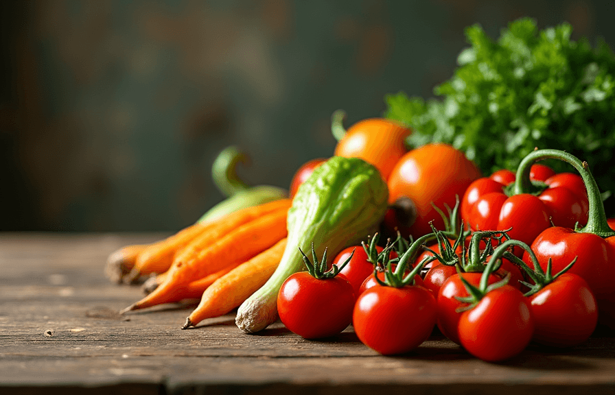 Composition de légumes frais